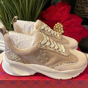 TORY BURCH T MONOGRAM GOOD LUCK TRAINER